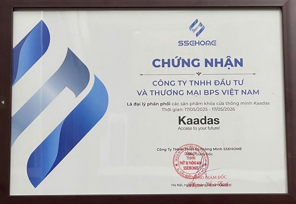BPS Việt Nam – Đại lý ủy quyền phân phối Khóa Kaadas chính hãng