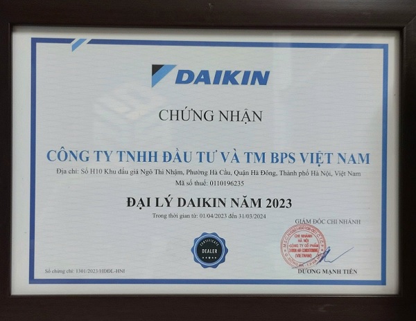 Đại lý máy lọc không khí Daikin chính hãng