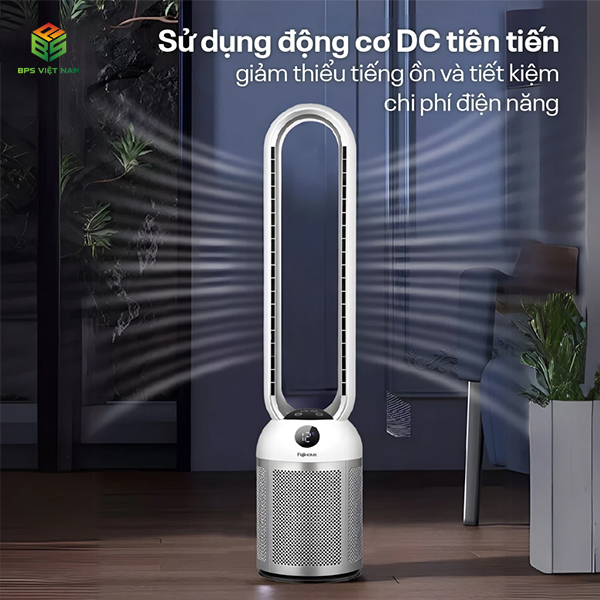 Quạt không cánh tích hợp lọc không khí Fujihome BF307DC sử dụng động cơ DC giảm ồn