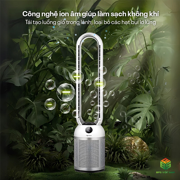 Quạt không cánh tích hợp lọc không khí Fujihome BF307DC trang bị công nghệ lọc khí ion âm