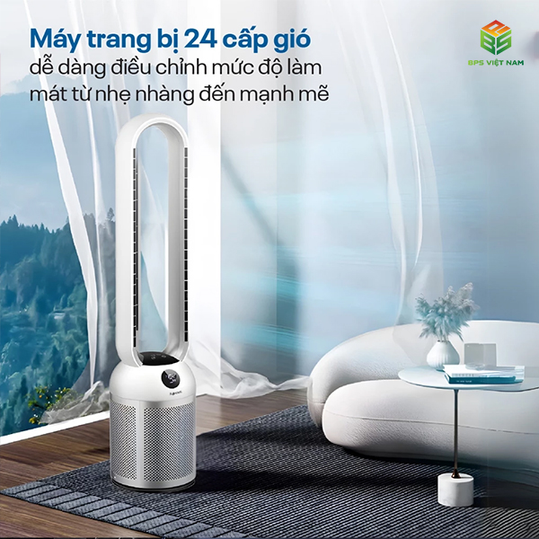 Quạt không cánh tích hợp lọc không khí Fujihome BF307DC trang bị 24 cáp gió