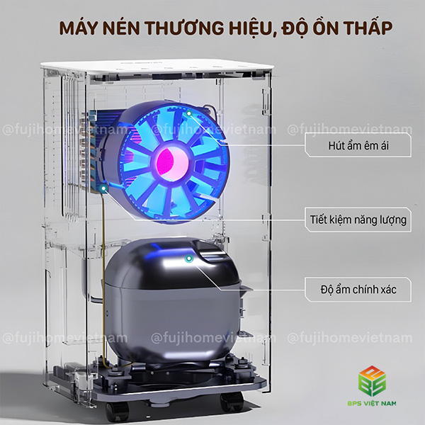 Máy hút ẩm FujiHome DH16NW (16 Lít/24h)