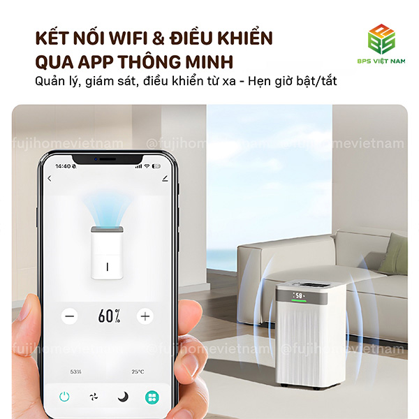 Máy hút ẩm FujiHome DH20NW (20 Lít/24h)