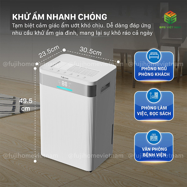 Máy hút ẩm FujiHome DH20NW (20 Lít/24h)