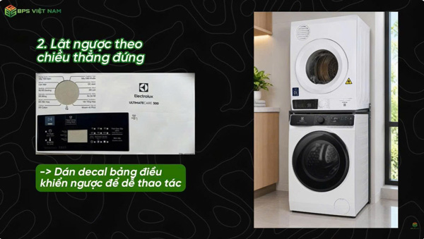 Máy sấy thông hơi Electrolux EDV904H3WC có thể lắp đặt bằng 3 cách