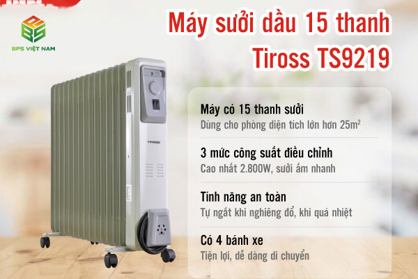 Máy sưởi dầu Tiross TS9219