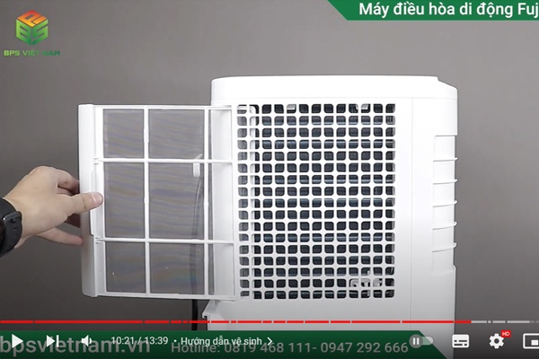 Hướng dẫn vệ sinh máy điều hòa di động Fujie MPAC9