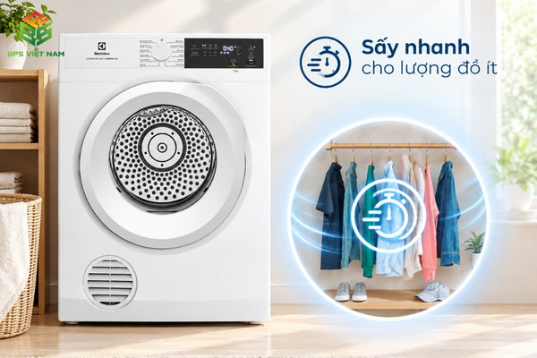 Chu trình sấy nhanh trên máy sấy Electrolux EDV904H3WC