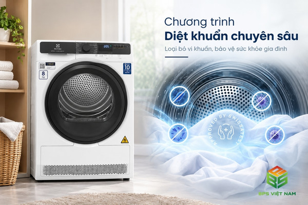 EDH803J5WC sử dụng công nghệ sấy diệt khuẩn Hygiene