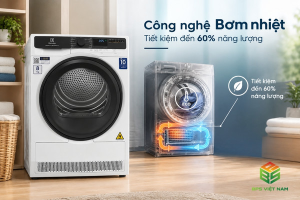 Electrolux EDH803J5WC sử dụng công nghệ sấy bơm nhiệt Heat Pump