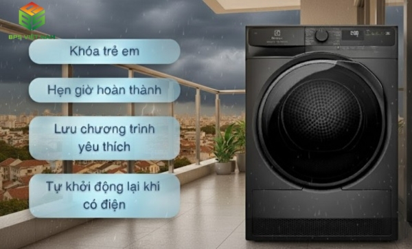 Cài đặt chương trình sấy cho Electrolux EDH803J5SC