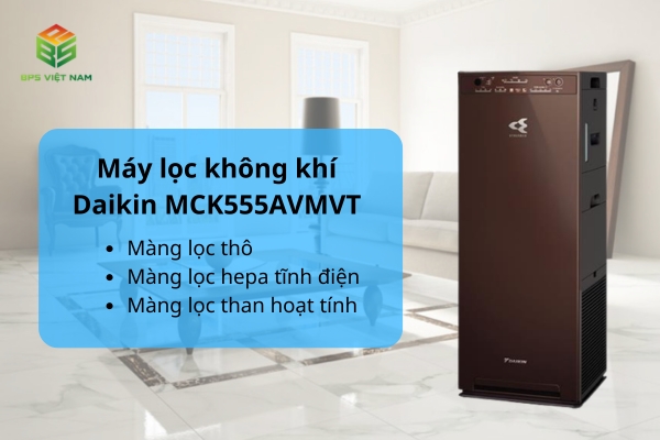 Màng lọc 3 lớp: lọc thô, hepa tĩnh điện, than hoạt tính
