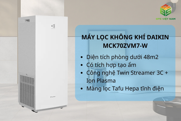 MCK70ZVM7-W trang bị công nghệ lọc khí thông minh: Twin Streamer + Ion plasma