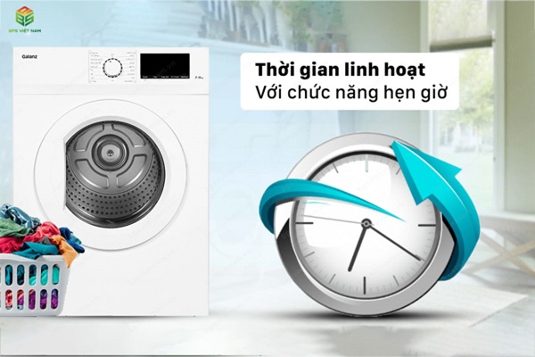 Máy sấy Galanz 7kg với thời gian sấy linh hoạt