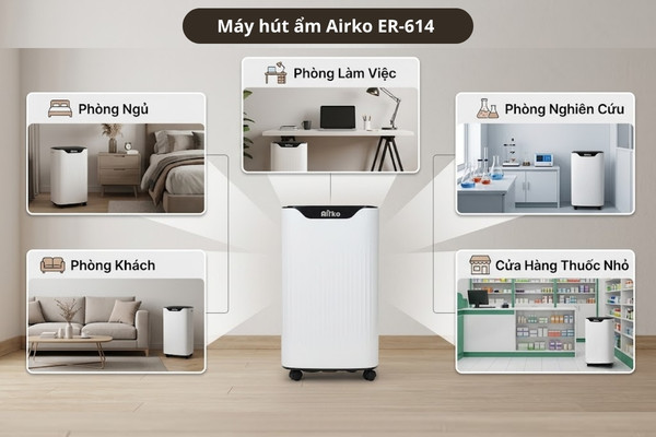 Ứng dụng của máy hút ẩm Airko ER-614