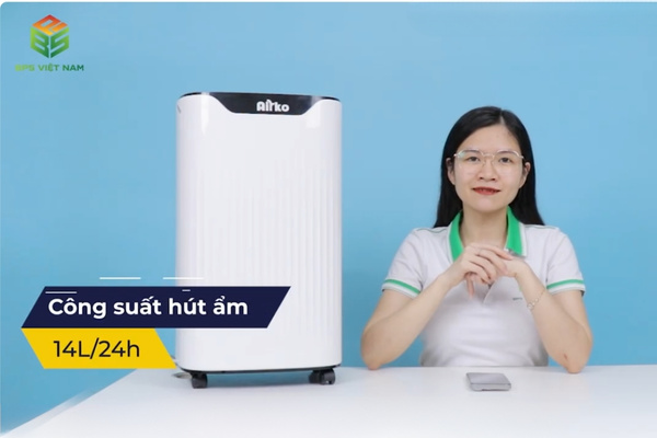 máy hút ẩm Airko ER-614 với công suất 14 lít/ngày