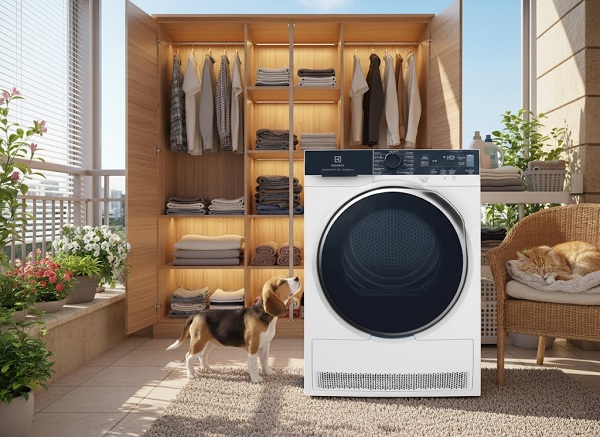 Máy sấy quần áo bơm nhiệt Electrolux EDH803Q7WB 8kg
