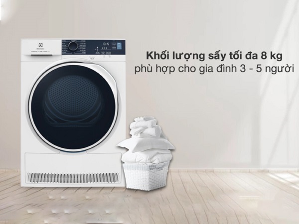 Máy sấy bơm nhiệt Electrolux UltimateCare 8kg EDH804H5WB