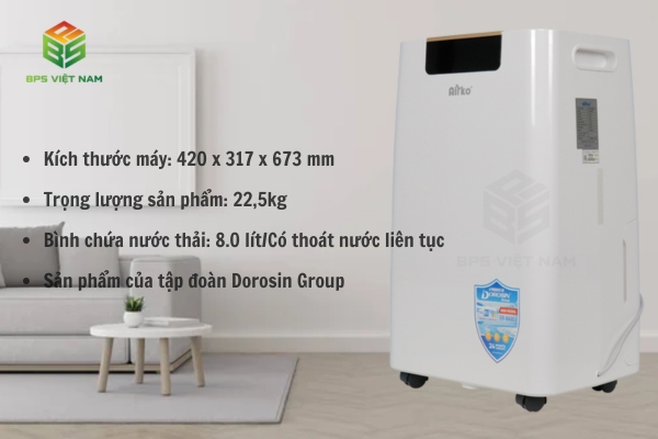 Máy hút ẩm Airko ER-668EL (68 Lít/24h)