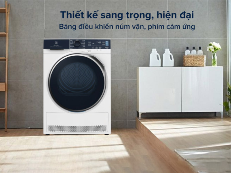 Máy sấy quần áo Electrolux EDH803Q7WB thiết kế sang trọng, hiện đại