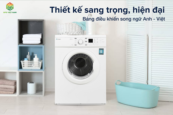 Máy sấy quần áo Casper TD-72VWD thiết kế hiện đại, sang trọng