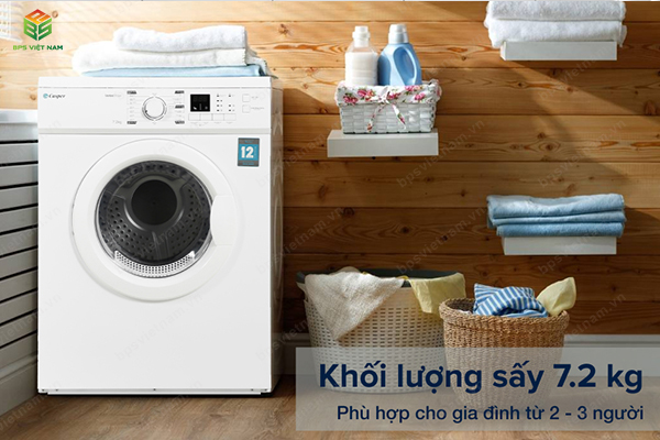 Máy sấy quần áo Casper TD-72VWD khối lượng sấy 7.2 kg