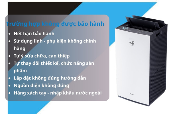 Những trường hợp không được bảo hành  