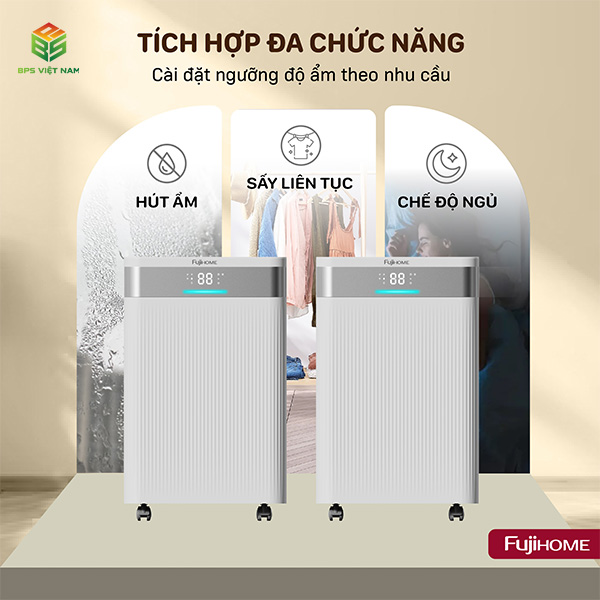 Máy hút ẩm FujiHome DH40NW (40 Lít/24h)