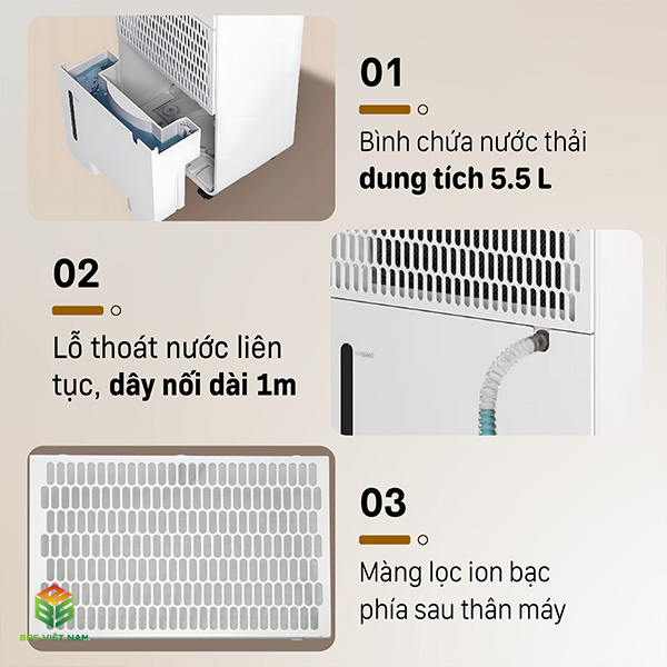 Máy hút ẩm FujiHome DH40NW (40 Lít/24h)