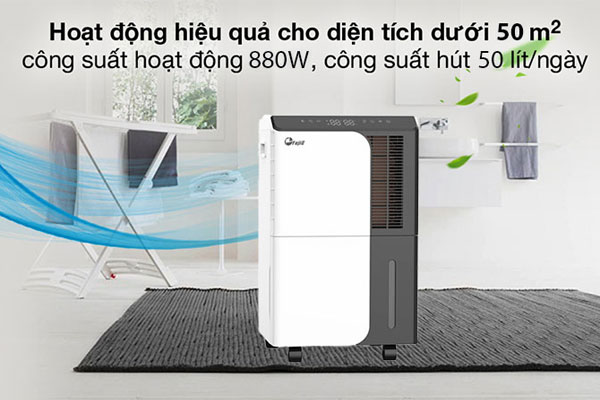 Máy hút ẩm Fujie HM-950EC New (Công suất 50 lít/ngày)