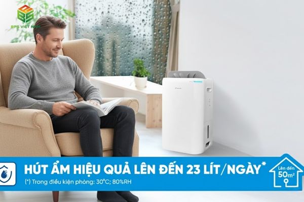 Máy hút ẩm lọc khí JPF12AV2 với công suất 23 lít/ngày
