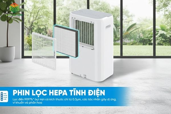 màng lọc hepa của Daikin JPF12AV2 được nạp tĩnh điện