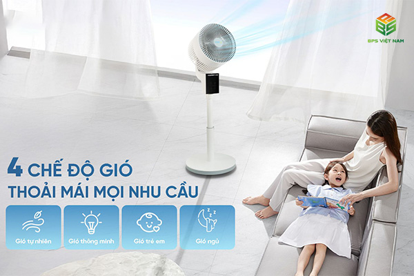 Đáp ứng nhu cầu làm mát với 4 chế độ hoạt động và 12 cấp gió