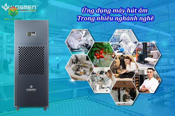 Máy hút ẩm công nghiệp Kosmen KM-210S ứng dụng đa dạng trong nhiều ngành nghề