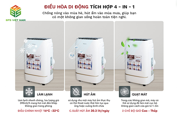 Máy điều hòa di động Fujihome PAC12