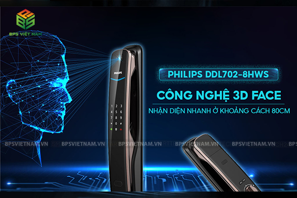 khóa cửa thông minh Philips DDL702-8HWS  