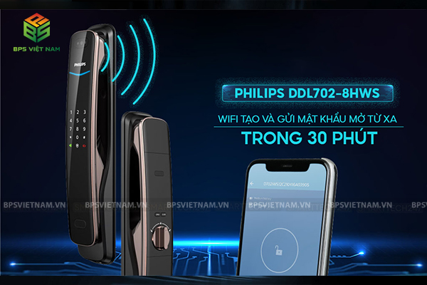 khóa cửa thông minh Philips DDL702-8HWS  