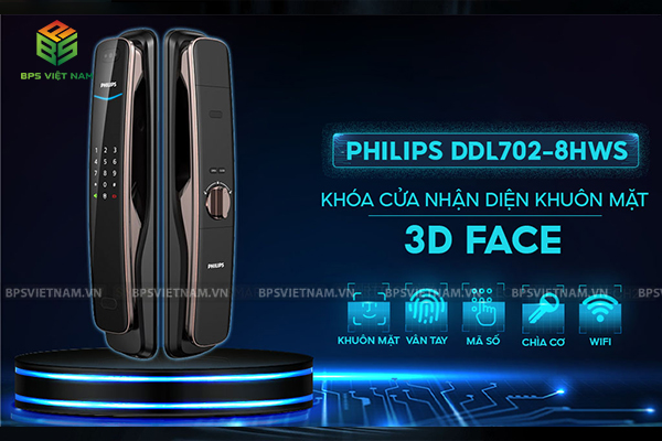 khóa cửa thông minh Philips DDL702-8HWS  