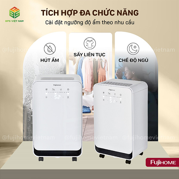 Máy hút ẩm FujiHome DH12NEW (12 Lít/24h)
