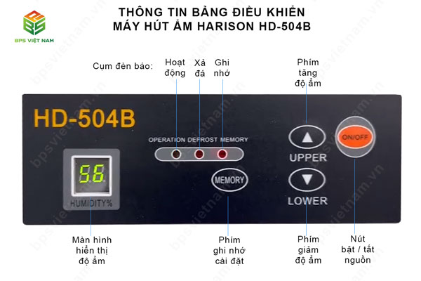 Máy hút ẩm công nghiệp Harison HD-504B