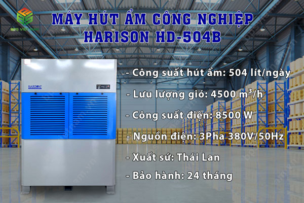 Máy hút ẩm công nghiệp Harison HD-504B