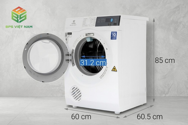 Thiết kế của máy sấy thông hơi Electrolux EDS904H3WC 9kg