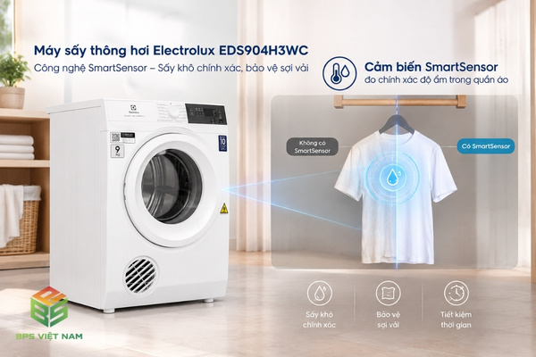 Cảm biến SmartSensors chống hao mòn trên Electrolux EDS904H3WC
