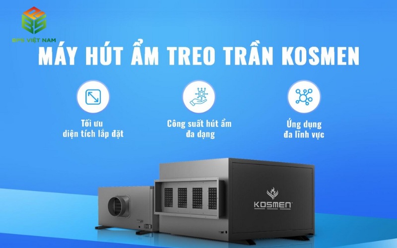 máy hút ẩm treo trần kosmen