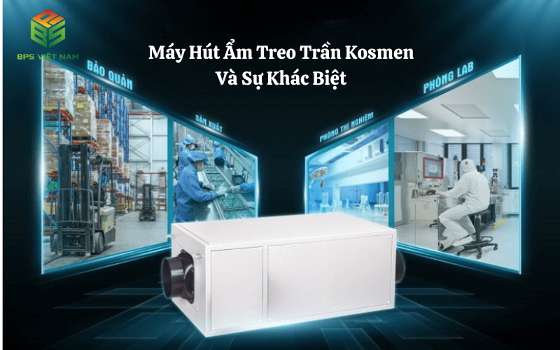 máy hút ẩm treo trần kosmen