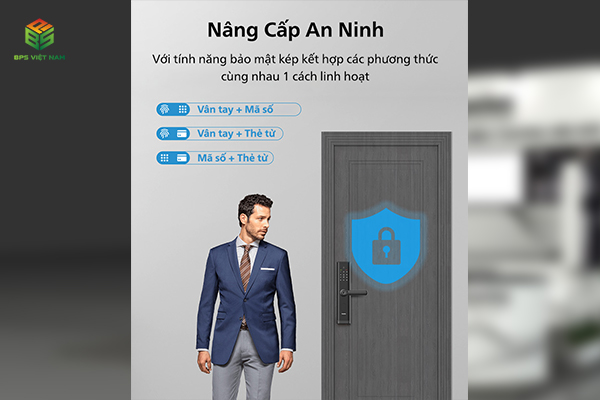 Kaadas M7-W trang bị công nghệ bảo mật kép giúp gia tăng tính bảo mật cho ngôi nhà