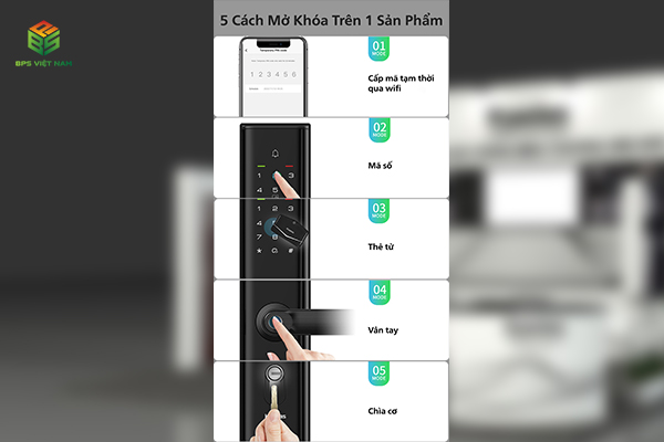 Kaadas M7-W trang bị đa phương thức mở khóa