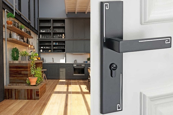 Khóa cửa nhôm tay gạt 
