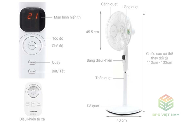 Quạt cây Toshiba f-lsd10(w)vn
