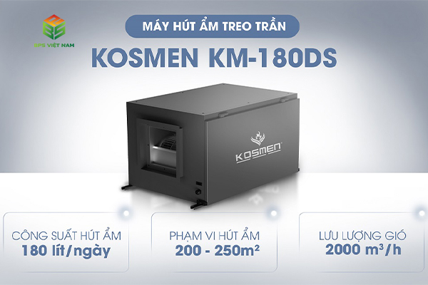 máy hút ẩm treo trần Kosmen KM-180DS